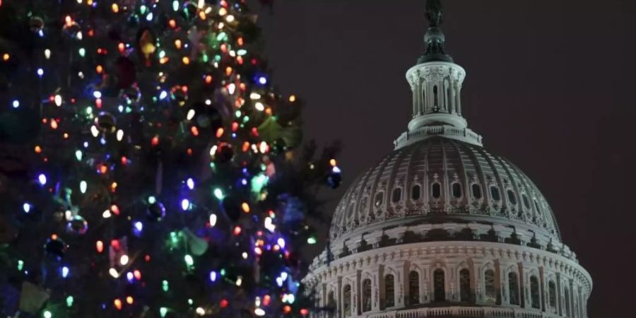 Ein Weihnachtsbaum vor dem Kapitol in Washington. Foto: J. Scott Applewhite/AP/dpa
