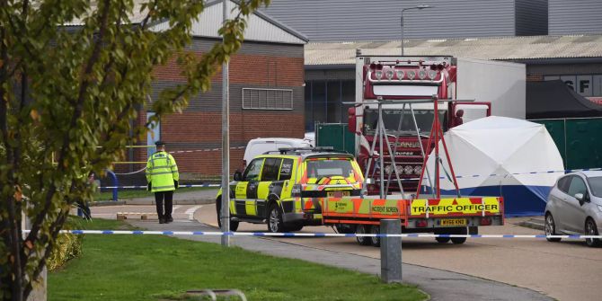 Tote in Container in Großbritannien entdeckt