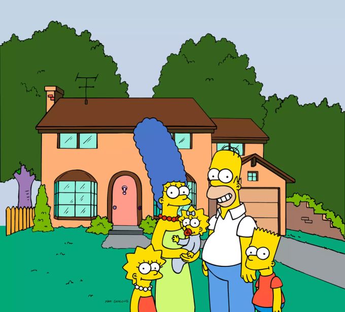 The Simpsons: Lisa, Marge, Maggie, Homer und Bart. Simpsons