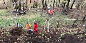Arbeitsunfall mit Bagger