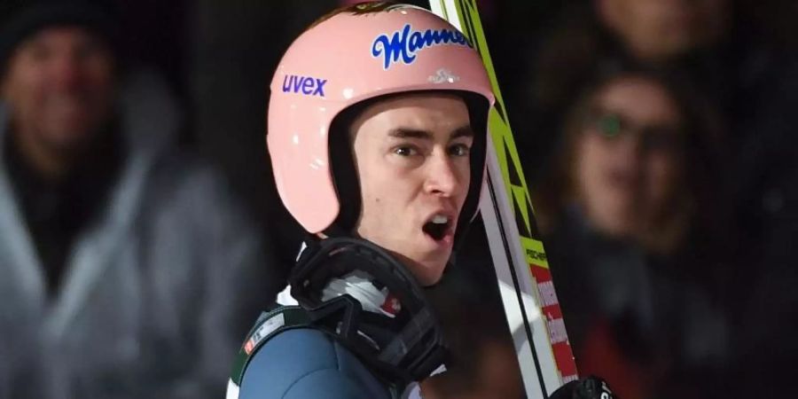 Skispringer Kraft geht trotz seines Sturzes beim Weltcup in Engelberg ohne Schmerzen in die Vierschanzentournee. Foto: Hendrik Schmidt/Archivbild