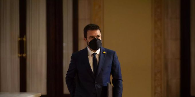 Der Unabhängigkeitsbefürworter der linken Partei ERC, Pere Aragonès, ist Regierungschef der spanischen Konfliktregion Katalonien. Foto: David Zorrakino/EUROPA PRESS/dpa pere aragonès
