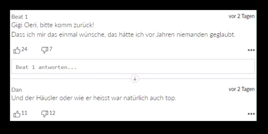 Beat und Dan wünschen sich Gigi Oeri zurück.