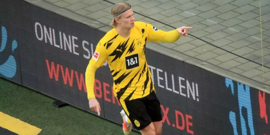 Erling Haaland soll bei vielen Top-Clubs auf dem Wunschzettel stehen. Foto: Wolfgang Rattay/Reuters-Pool/dpa