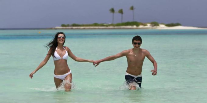 Touristen bevorzugen auf den Malediven vor allem die einzelnen Resort-Inseln. Coronavirus Malediven Tourismus