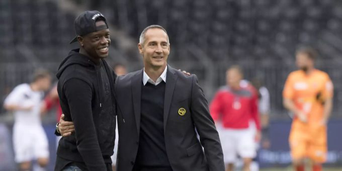 Denis Zakaria und Adi Hütter arbeiteten von 2015 bis 2017 gemeinsam bei YB. Denis Zakaria Adi Hütter