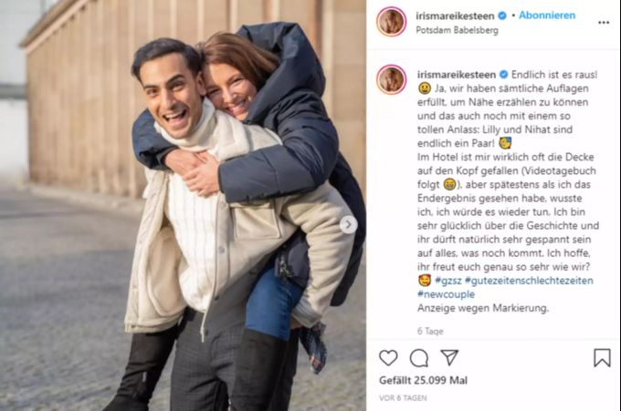 Iris Mareike Steen freut sich darüber, dass Lilly und Nihat in «GZSZ» ein Paar werden. gzsz