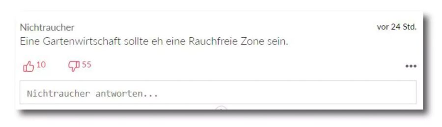 Einige Leser finden aber auch, dass Rauchen auf Terrassen eh verboten gehört.