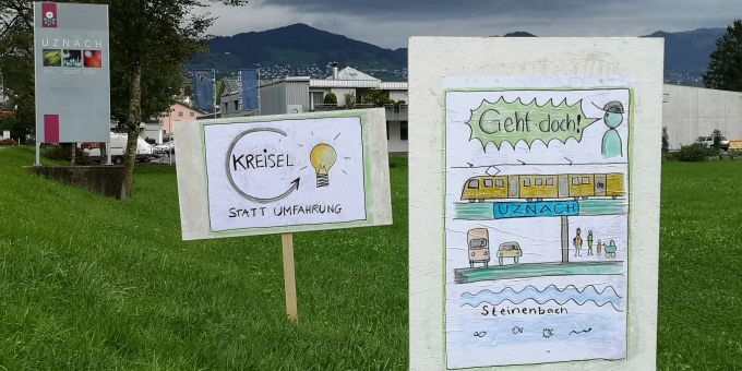 Öffentlicher Kreativworkshop der IG Mobilität Region Uznach. IG Mobilität Region Uznach