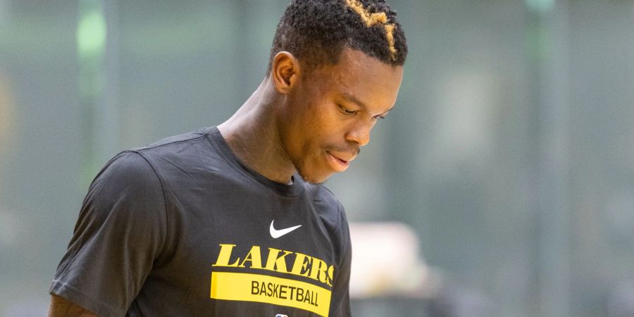 Dennis Schröder beim ersten Training nach seinem Wechsel zu den Los Angeles Lakers.