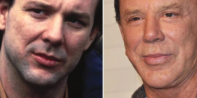 Mickey Rourke in «Der Pate von Greenwich Village» aus dem Jahr 1984 (l.) und im Jahr 2010 in Los Angeles, Kalifornien. Mickey Rourke in «Der Pate von Greenwich Village» aus dem Jahr 1984 (l.) und im Jahr 2010 in Los Angeles, Kalifornien.