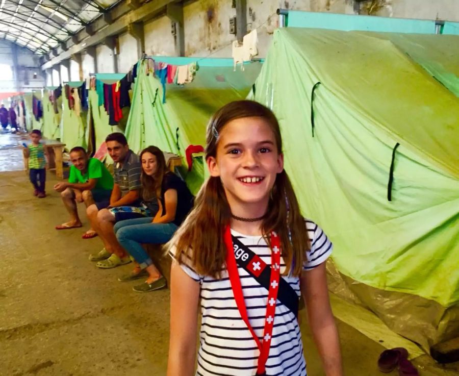 Amélie Galladé als 11-Jährige in einem griechischen Flüchtlingscamp.