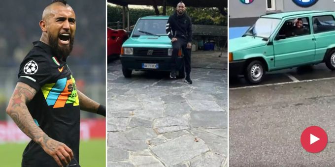 Er verdient Millionen - Inter-Star Arturo Vidal fährt im Fiat Panda vor