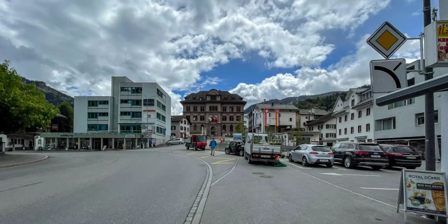 Dorfzentrum von Ilanz.