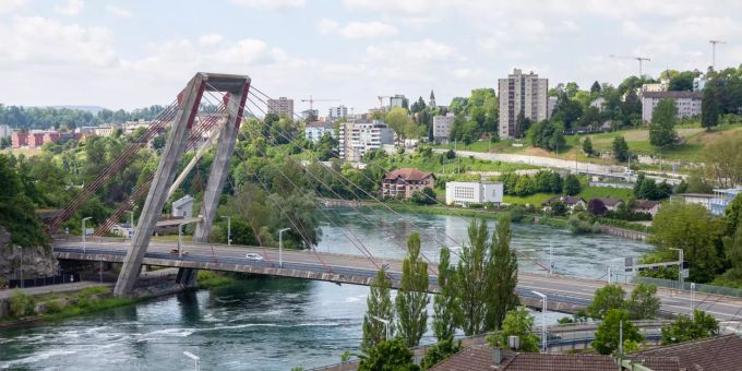 Rheinbrücke Schaffhausen Fluringen. Rheinbrücke Schaffhausen Fluringen.
