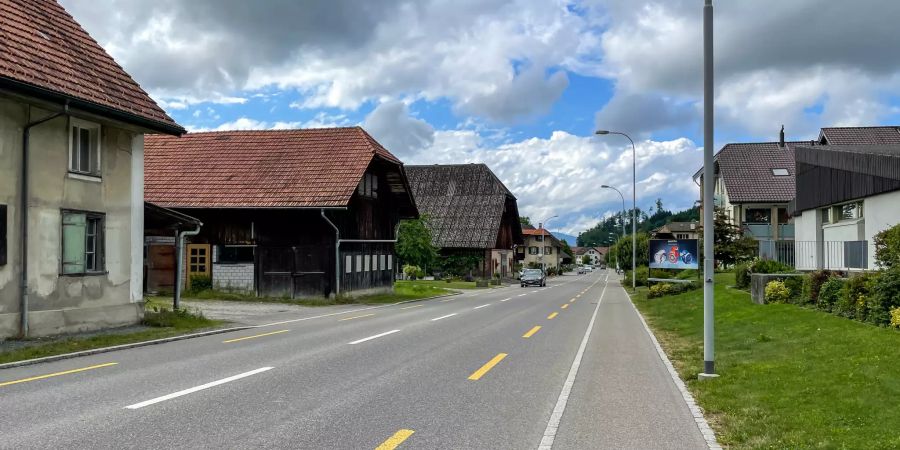 Das Dorfzentrum der Gemeinde Wikon.