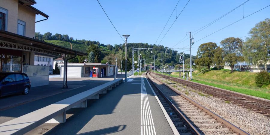 Der Bahnhof Au (SG).