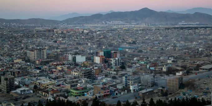 Blick auf Kabul. (Symbolbild) Afghanistan crisis - Taliban operations against IS militants