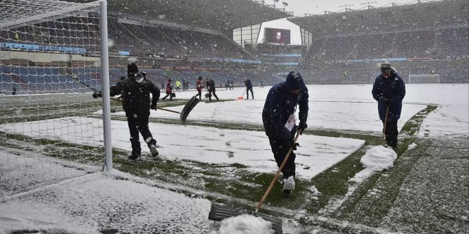 Zu viel Schnee: Das Premier-League-Spiel zwischen Burnley und den Tottenham Hotspur konnte nicht stattfinden. Tottenham Hotspur
