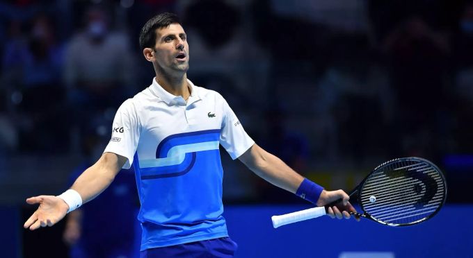 Novak Djokovic an den ATP Finals in Turin. Novak Djokovic ATP Finals