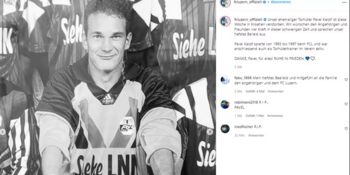 Der FC Luzern nimmt auf Instagram Abschied vom ehemaligen Goalie. FC lUzern