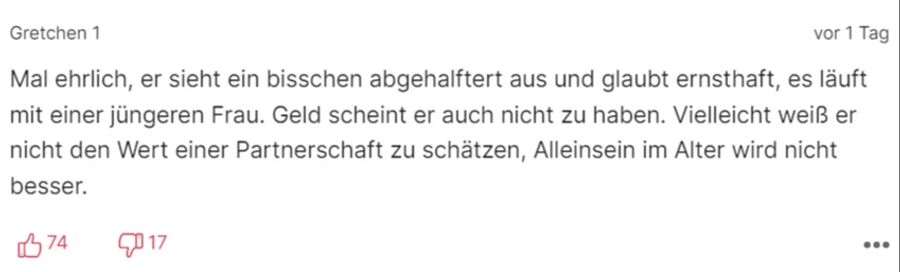 Leserin «Gretchen 1» rechnet mit Peter Klein ab.