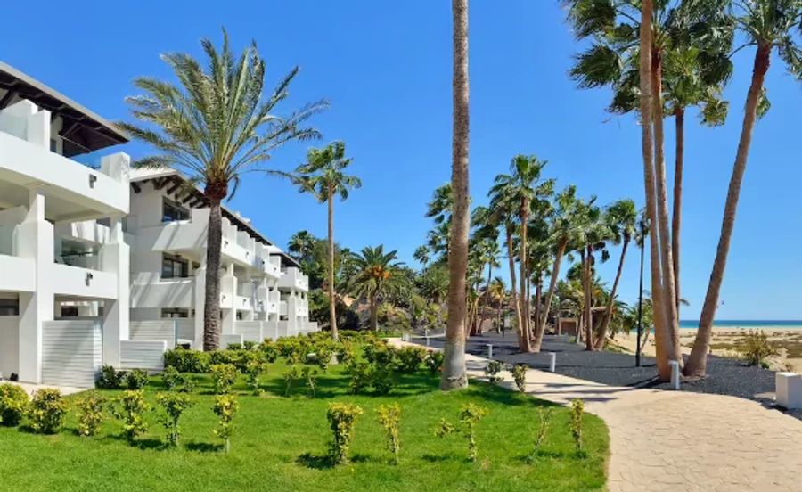 Mit ihrem Ehemann verbrachte sie im Vier-Sterne-Hotel Innside by Melià einige Tage auf der spanischen Ferieninsel Fuerteventura.