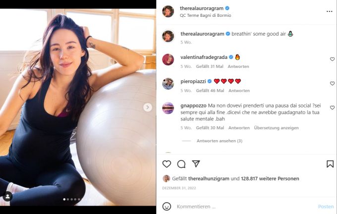 Michelle Hunziker treibt gerne Sport und so auch ihre schwangere Tochter Aurora Ramazzotti. Michelle Hunziker Aurora Ramazzotti