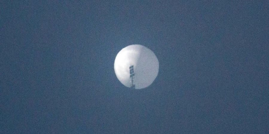 Bild des chinesischen Spionageballons am Donnerstag über dem US-Bundesstaat Montana