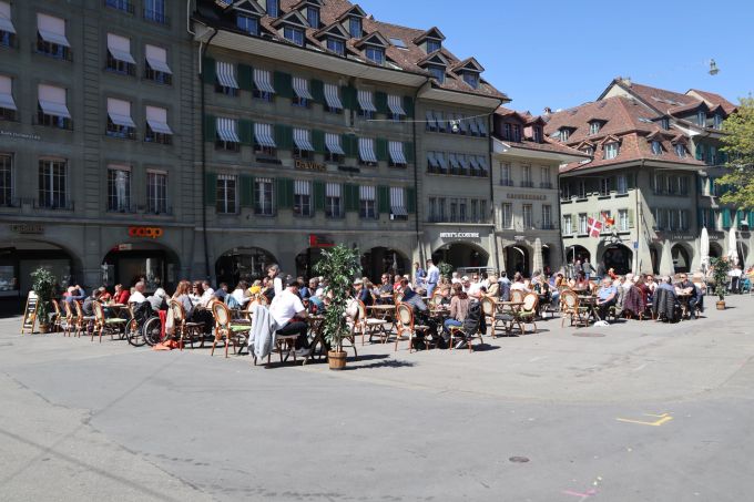 Blick auf Restaurant draussen