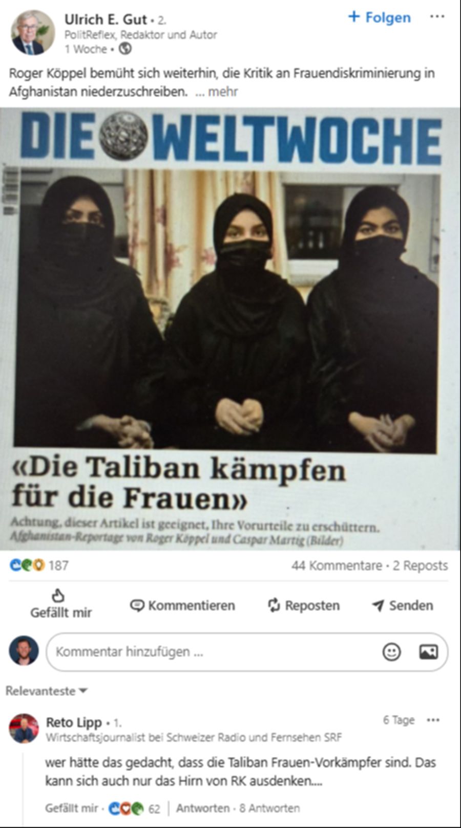 SRF Roger Köppel Afghanistan