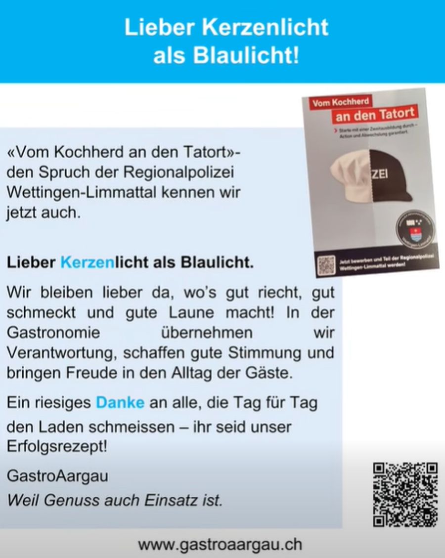 «Lieber Kerzenlicht als Blaulicht!», heisst es augenzwinkernd.