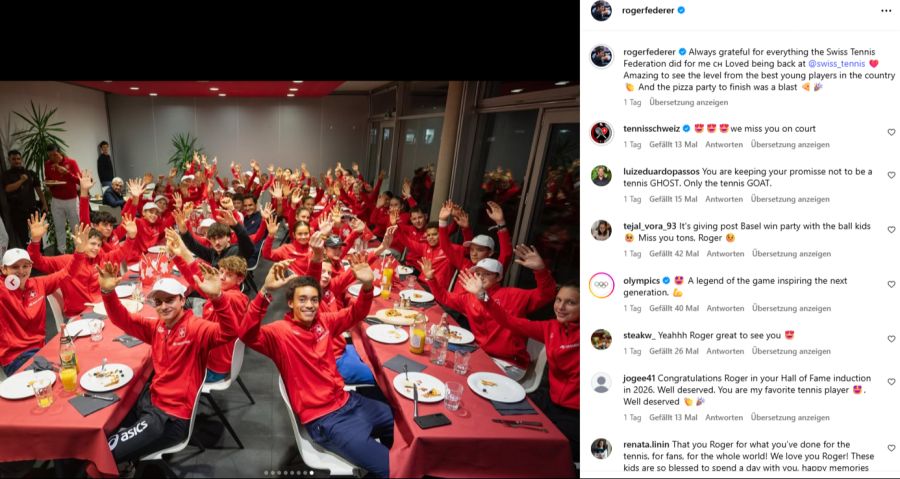 «Die Pizza-Party zum Abschluss war ein Riesenspass», schreibt Roger.