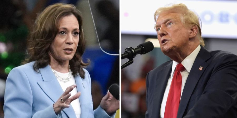 Zwischen ihnen können sich die Amis bei den US-Wahlen 2024 entscheiden: Kamala Harris und Donald Trump.