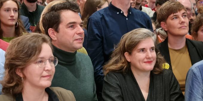 Wichtige grüne Köpfe: Raffaela Hanauer, Jérôme Thiriet, Anina Ineichen (v.l.). Basel Grüne