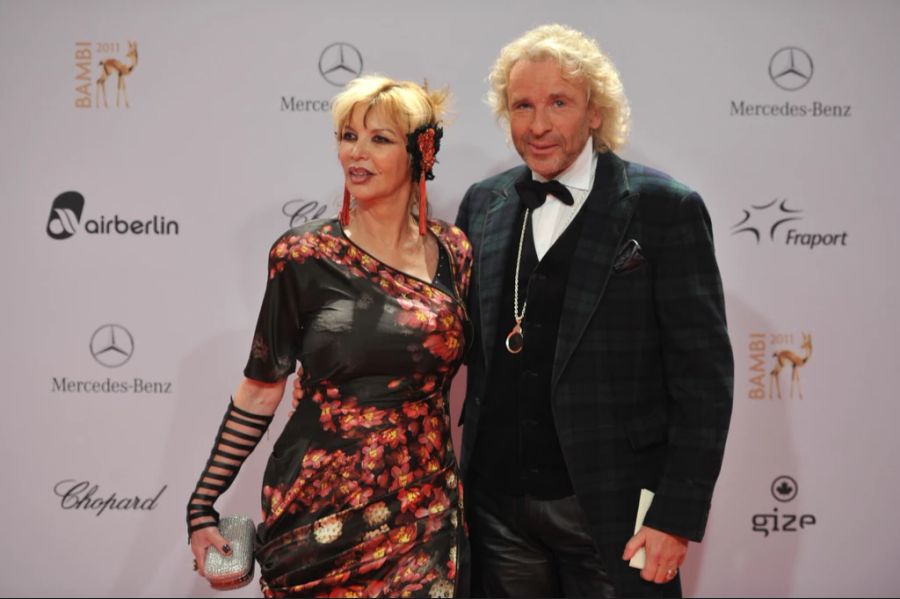 Thea und Thomas Gottschalk im Jahr 2011 auf dem roten Teppich.