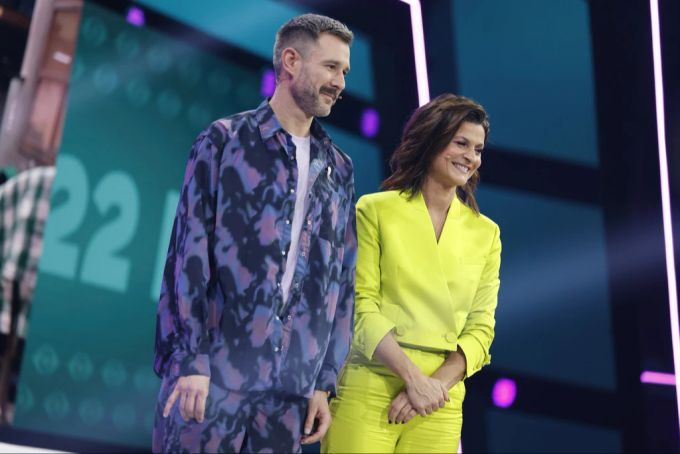 Das Moderatoren-Duo von Promi Big Brother: Jochen Schropp und Marlene Lufen Moderation Promi Big Brother