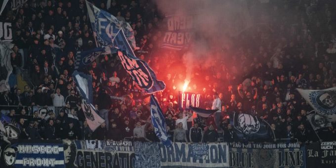 Die Fans des FC Luzern beim Auwärtsspiel gegen YB. FC Luzern