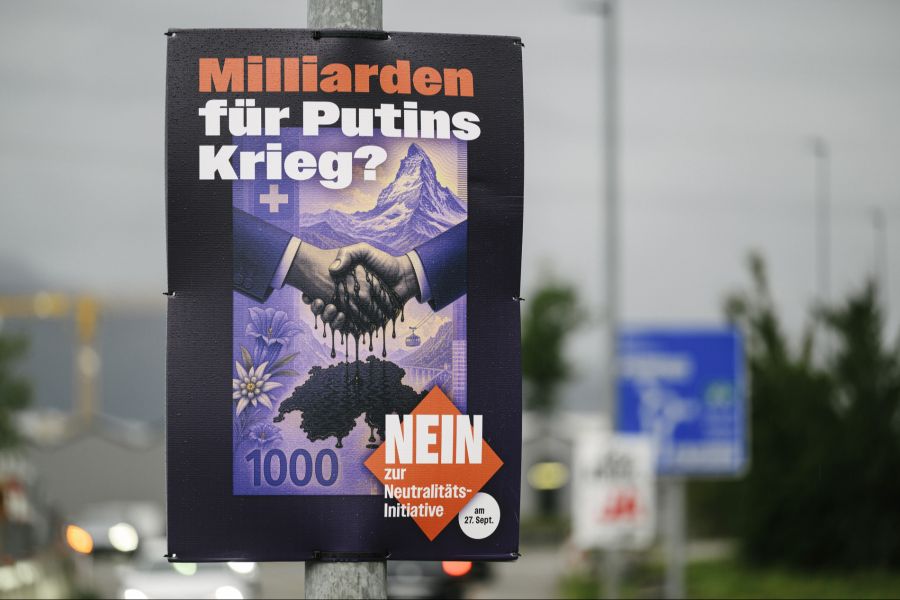 Gemäss neusten Umfragen zeichnet sich bei der Neutralitätsinitiative ein Nein-Trend ab.