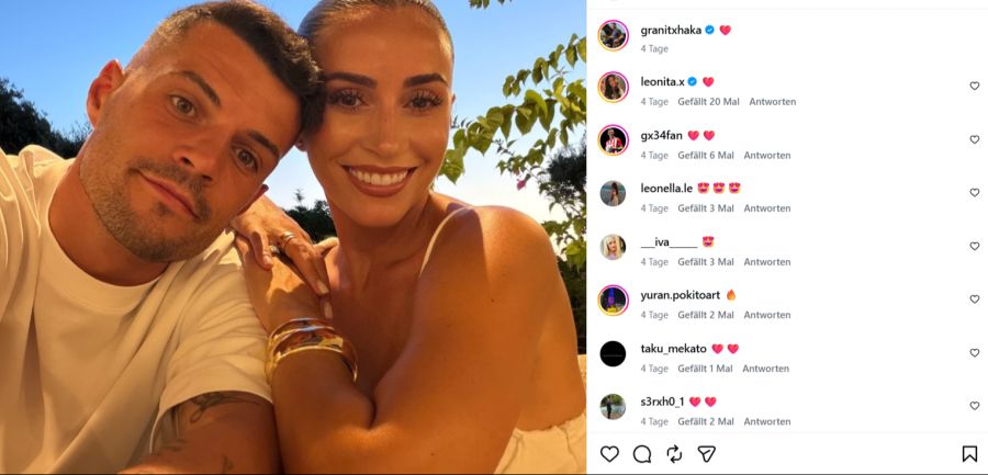 Granit Xhaka und seine Frau Leonita verbringen erholsamen Tage in der Türkei.