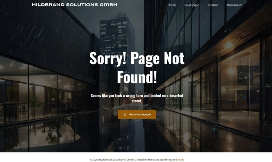 Das Impressum der Website von Hildbrand solutions GmbH ist nicht auffindbar.