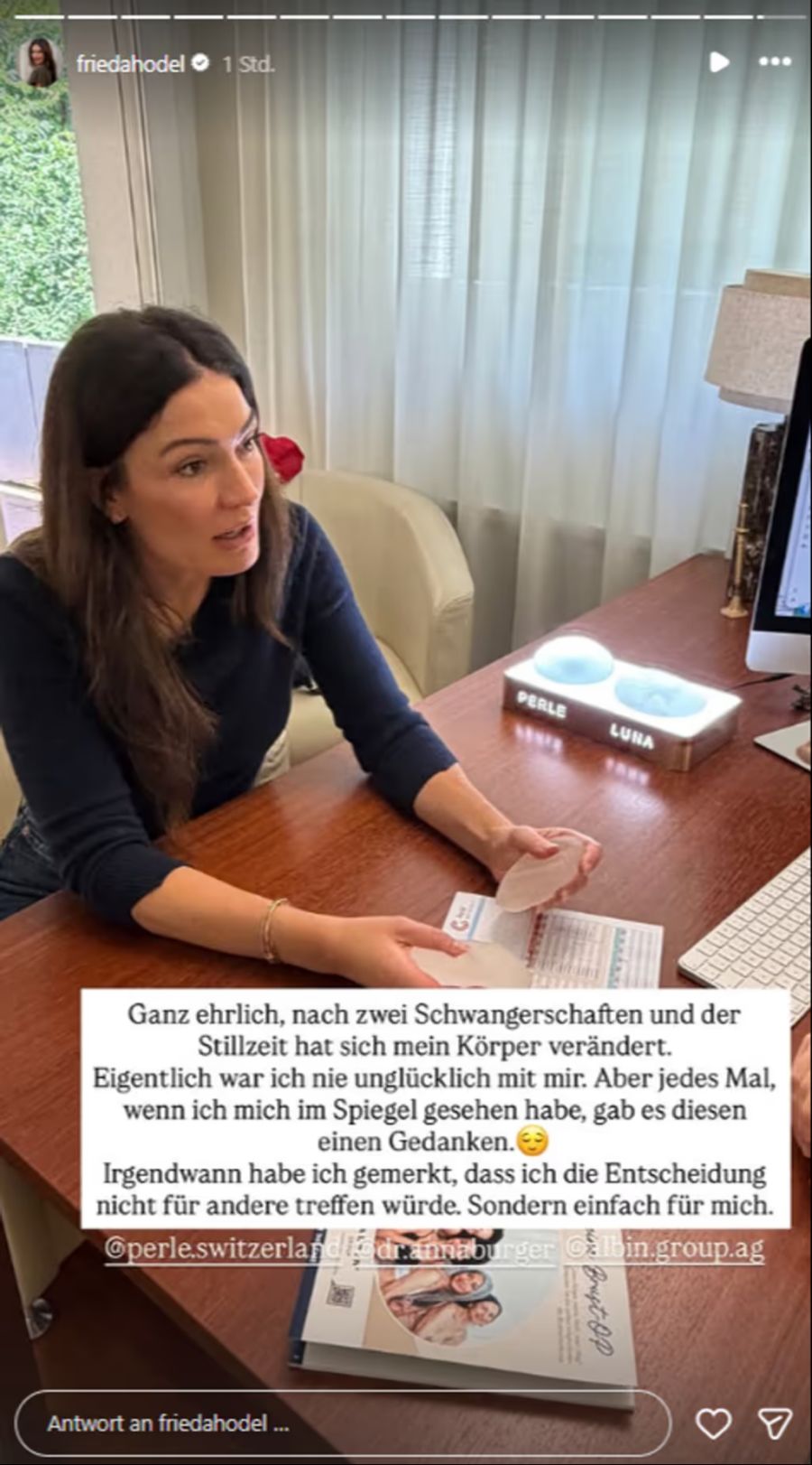 Ihr Körper habe sich nach zwei Schwangerschaften und der Stillzeit verändert.