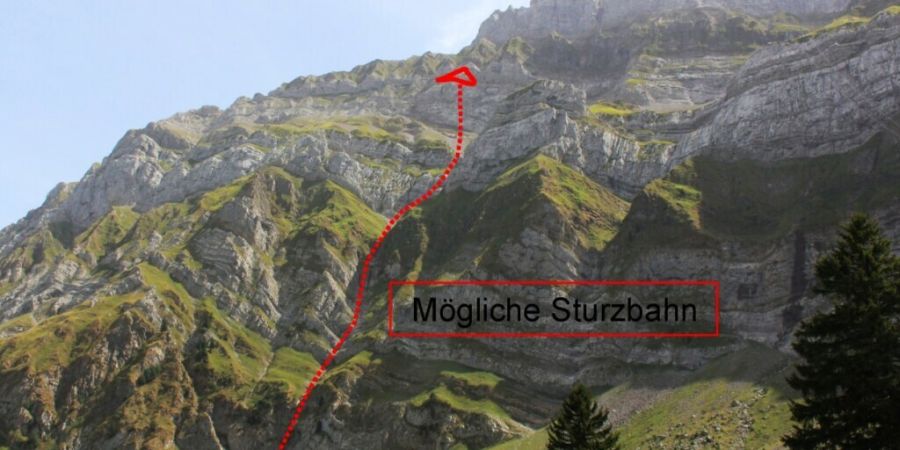 An der Säntis-Nordwand droht ein Felssturz.