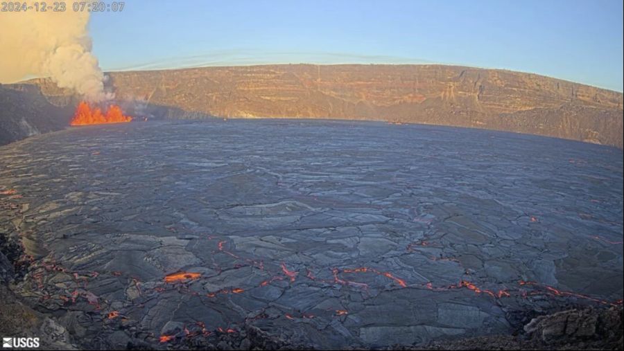 Die derzeitige Eruption auf dem Gipfel des Kilauea ist laut USGS die sechste dort seit 2020.