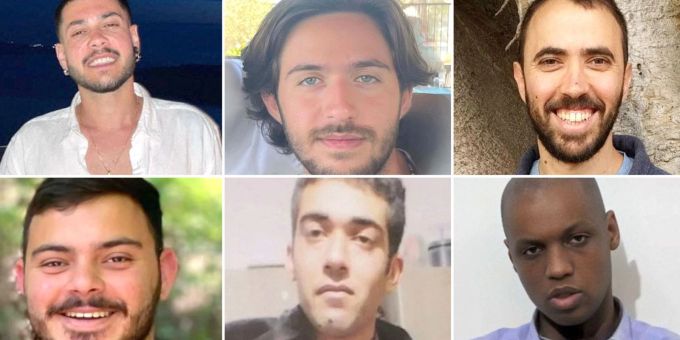 Diese sechs Geiseln sollen am Samstag freikommen: Eliya Cohen, Omer Shem Tov, Tal Shoham, Avera Mengisto, Hisham al-Sayed und Omer Wenkert. Geiseln