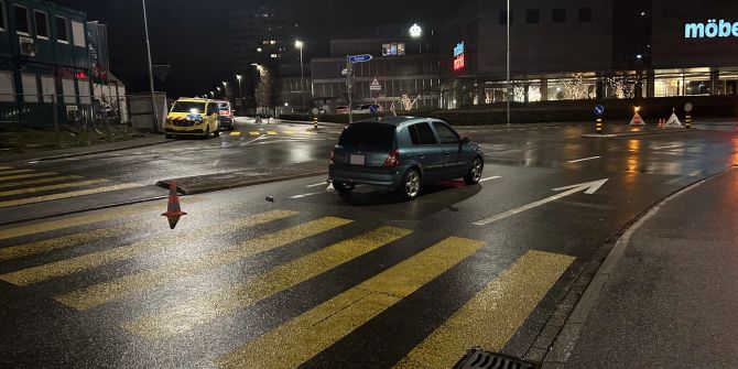 Unfallstelle in Pfäffikon.