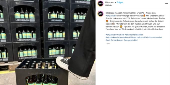 Trotz Pleite soll es bei Lillebräu erstmal weitergehen. Bierkasten Instagram Pleite Lille