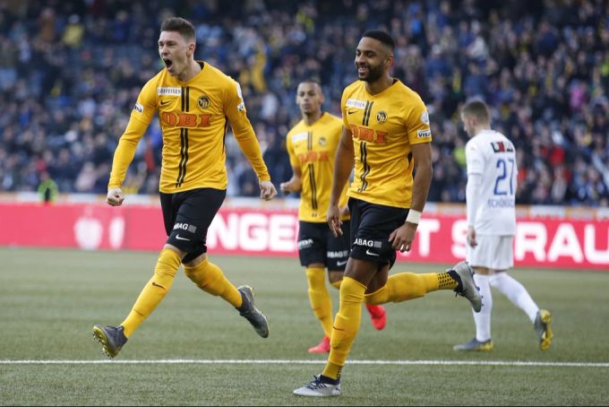 Gregory Wüthrich (rechts) im Trikot von YB. Gregory Wüthrich YB