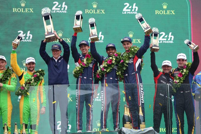 Nolan Siegel gewann mit United Autosports die LMP2-Klasse bei den 24 Stunden von Le Mans. Nolan Siegel Le Mans
