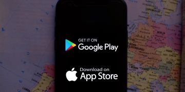 Apple und Play Store auf dem Smartphone